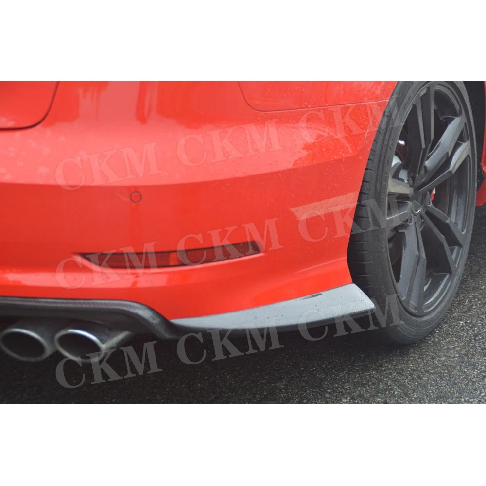 Задние разделители для губ из углеродного волокна/FRP фартуки спойлер Audi A3 S3 Sedan 2014