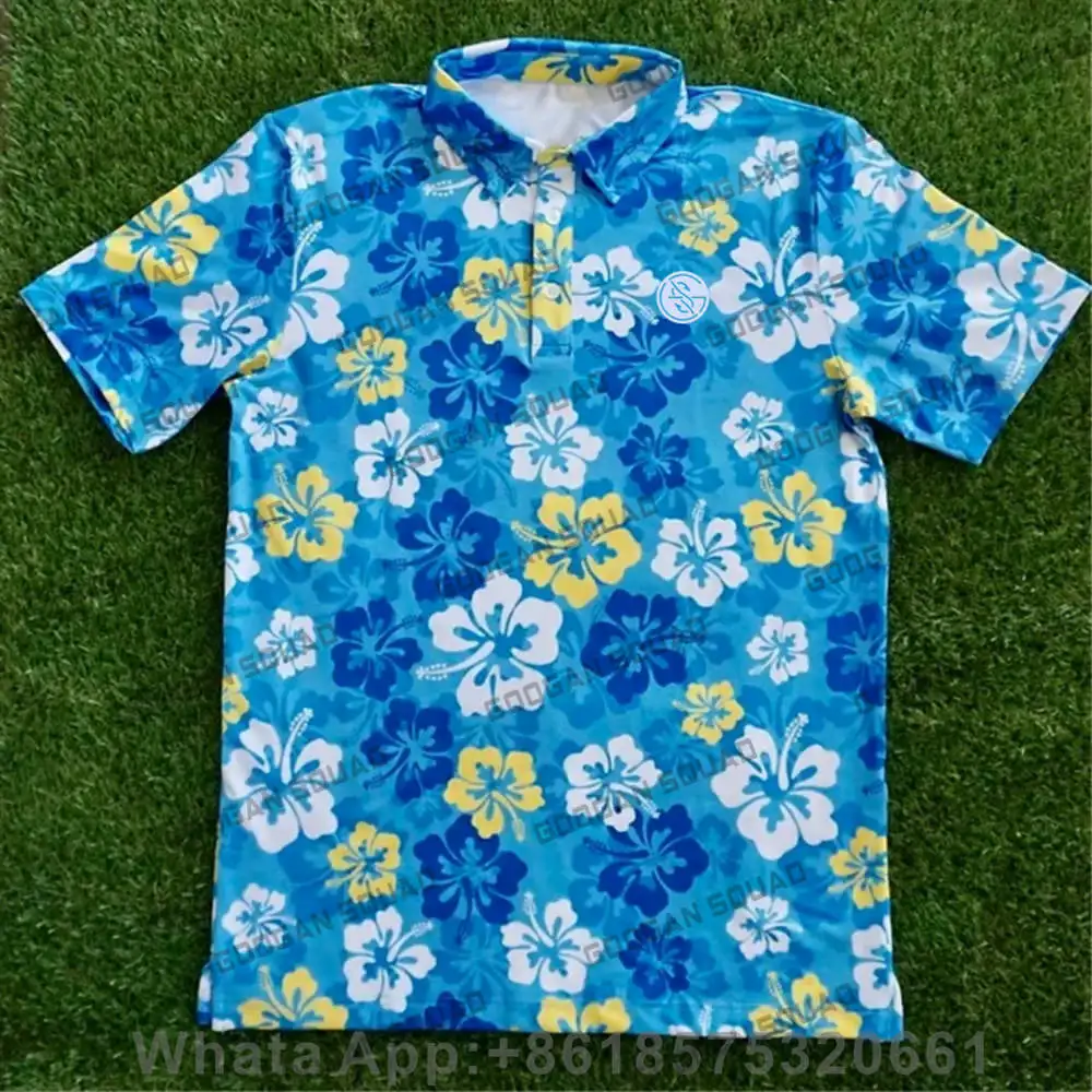 Купи Summer Casual Print T-shirts Golf Wear Mens Short Sleeve Golf Polo Button Shirts Fashion Lapel Badminton Football Sport Clothing за 944 рублей в магазине AliExpress
