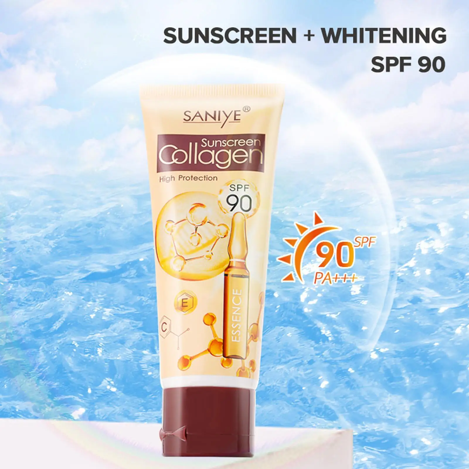 

Sunscreen SPF50+ Whitening Repair Sunblock Skin Protective Isolation Cream Moisturizing Anti-sensitive Oil-control Y1E8