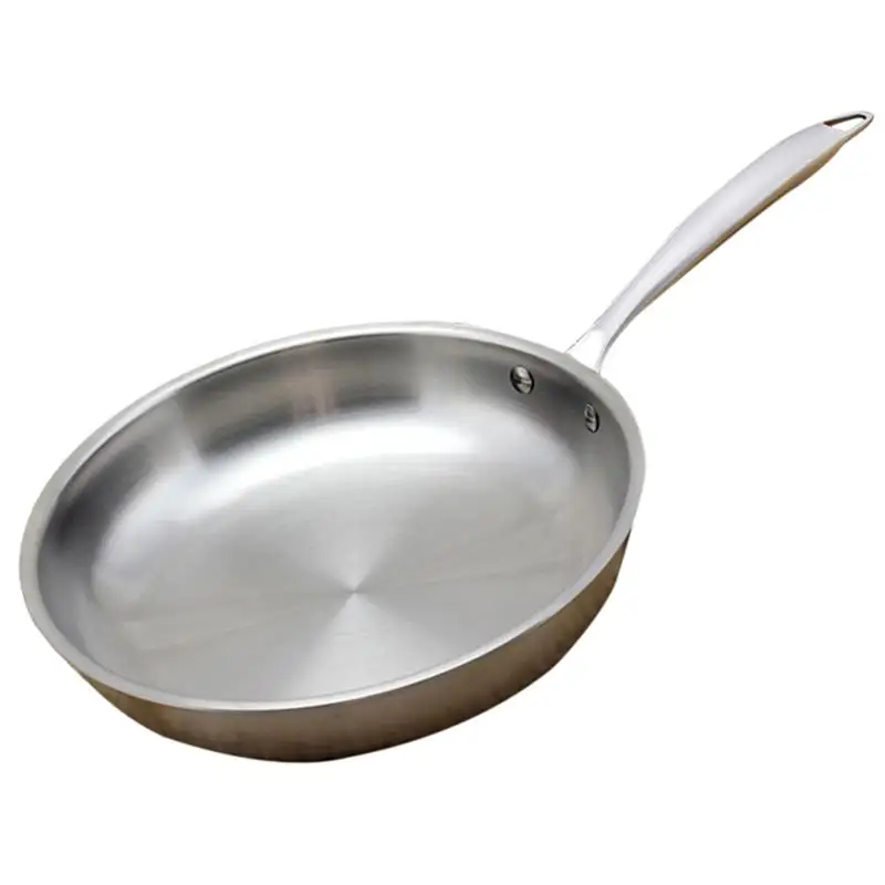 

1 Pc 28cm Non-Stick Pans Frying Pan Kitchen Stainless Steel Breakfast Cooking Pan Frying Eggs Pancakes