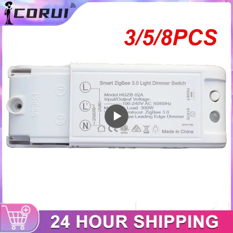 

3/5/8PCS 300w Open Circuit Protection Dimmer Module Easy To Install Light Switch Home Automation And Voice Control Zigbee Dimmer
