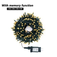 10m 20m 30m 50m waterproof led string lights 24v eu us outdoor garland for christmas trees xmas party wedding decoration