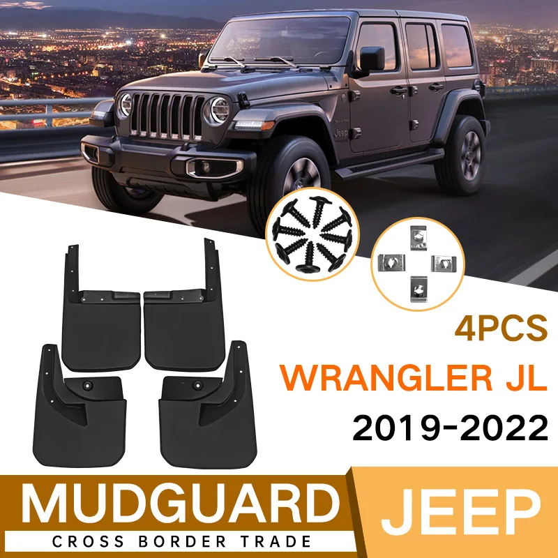 

Mud Flaps For jeep Wrangler JL 2019-2022 MudFlaps Front Rear Fender Car Accessories