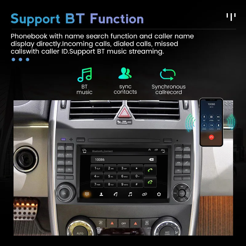 Автомагнитола 2Din на Android 11 для Mercedes Benz B200 стереоплеер класса A B W169 W245 Viano Vito W639 Sprinter