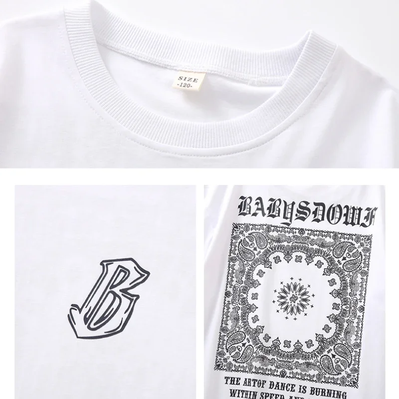 Детская модная одежда для уличных танцев свободный комплект в шахматном порядке