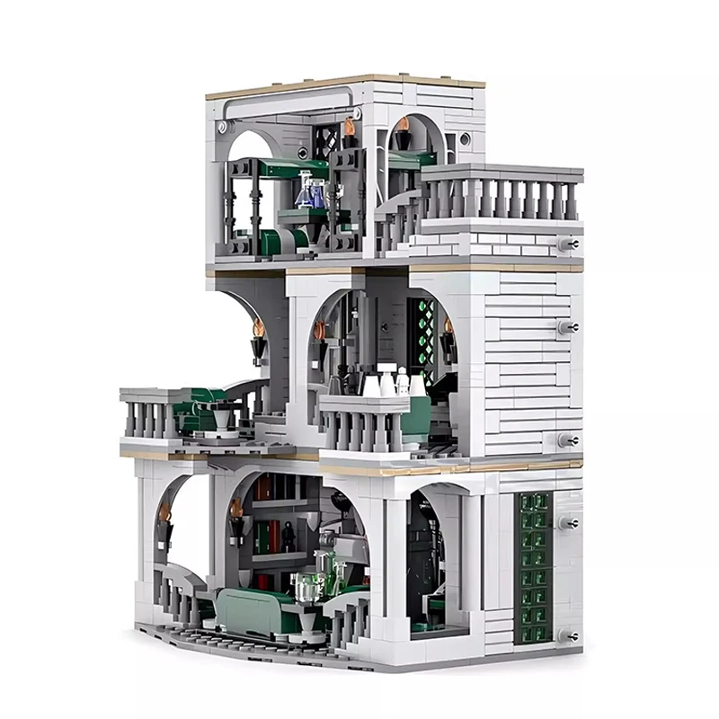 Конструктор Bricklink MOC волшебный фильм школьный домик Слизерин общая комната И