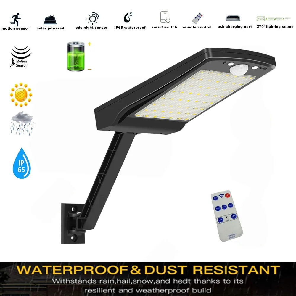 

Led solar flood light Solar led light outdoor foco solar for Motion Sensor Security Lighting Street Garden Yard Solar Lamp