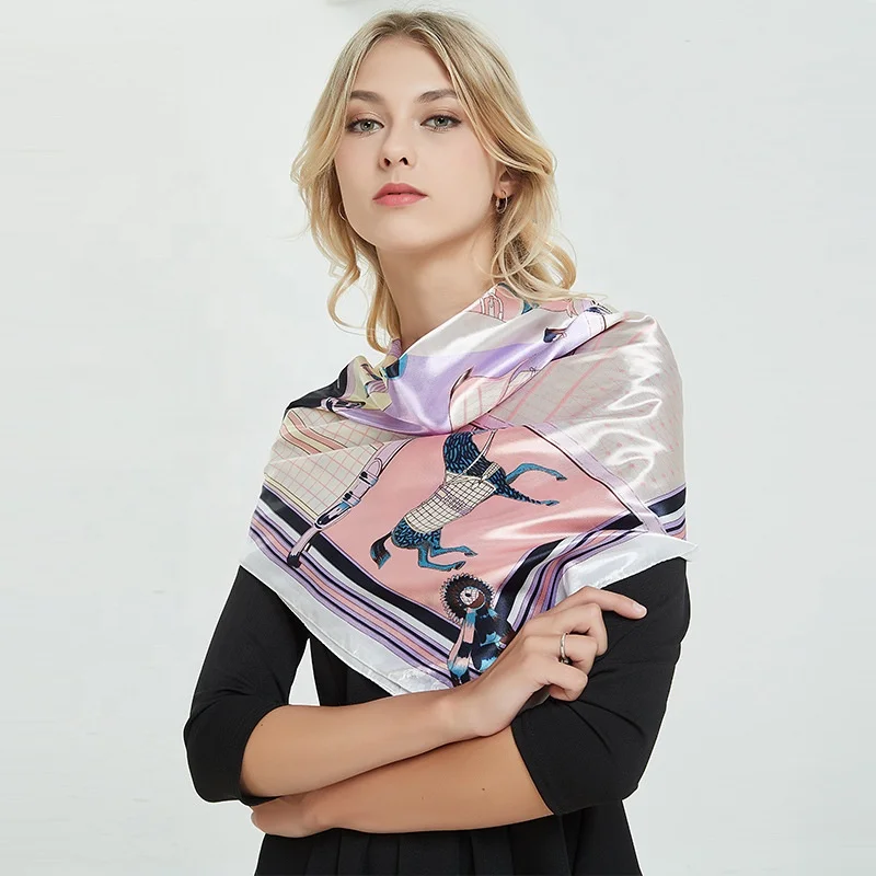 

High Class Thousands Of Style Stock Wholesale Fashion Unique Design China Factory Good Quality Silk Scarf For Women