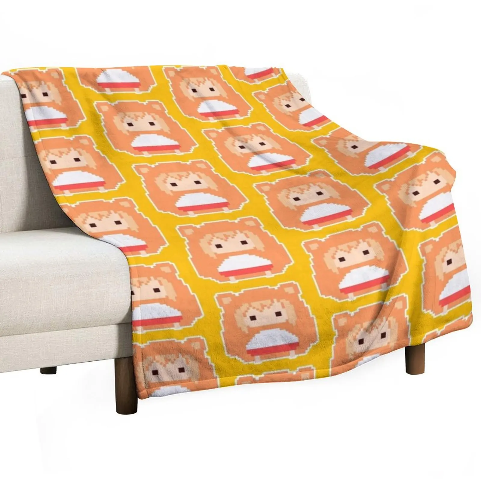 Фото 8bit Umaru Chan Throw Blanket Quilt, декоративные пледы с рисунком манги для диванов, мягкие пледы в клетку №3