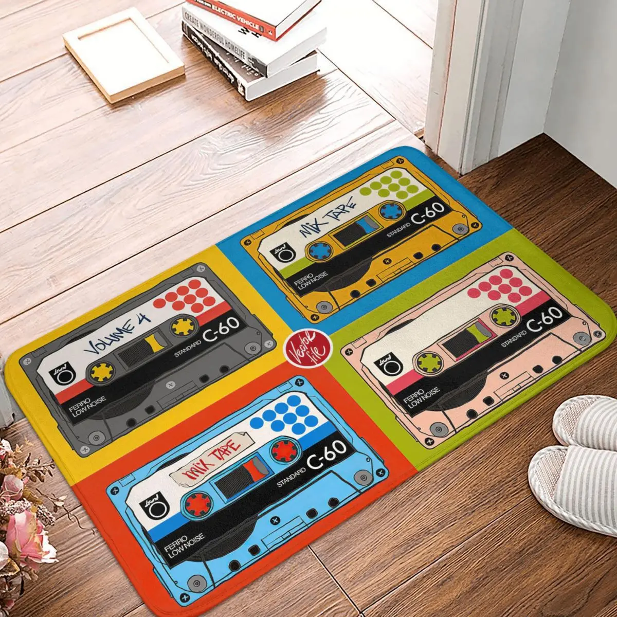 

Vintage Audio Tapes Doormat Rug carpet Mat Footpad Bath mat Non-slip toilet Balcony Parlor durable Washable