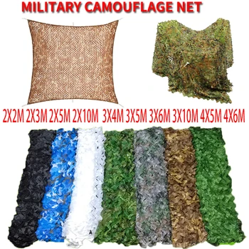 Military camouflage net hunting camouflage net garden gazebo net car awning white green black jungle desert color 4x5m3x5m 3x10