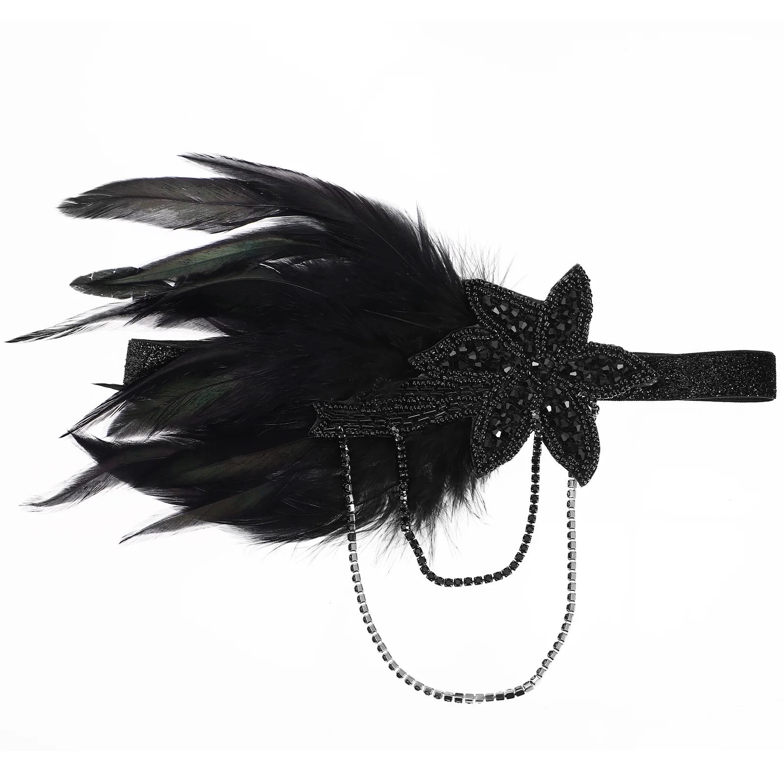 

1pc Exquisite Beautiful Delicate Feather Headband Hair Band Tassel Headband for Party Ladies