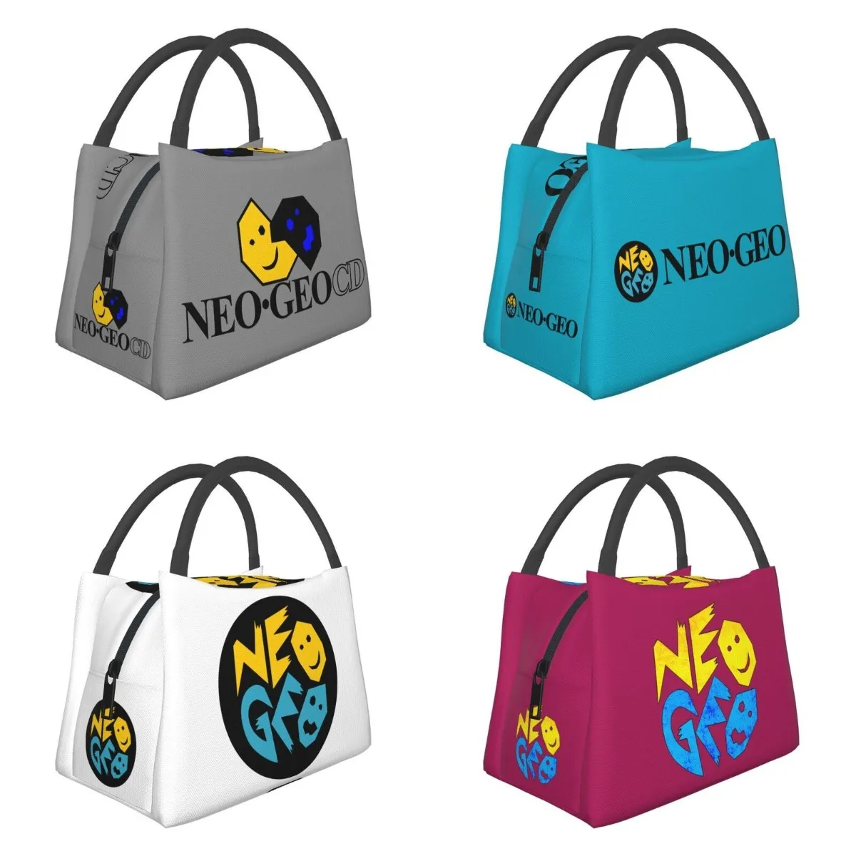 

Neo Geo Logo Resuable Lunch Box for Neogeo Arcade Game Cooler Thermal Food Insulated Lunch Bag Travel Work Pinic Container