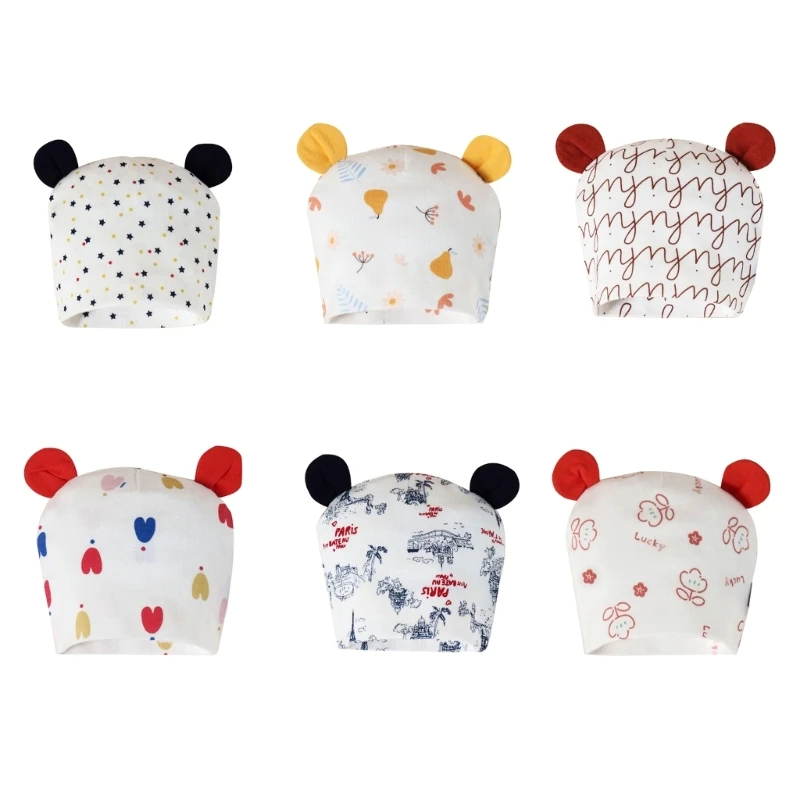 

Cute Newborn Baby Hat Soft & Warm Cotton Beanie Double Layers Baby Cap Autumn Winter Warm Hat Lightweight for Boys Girls