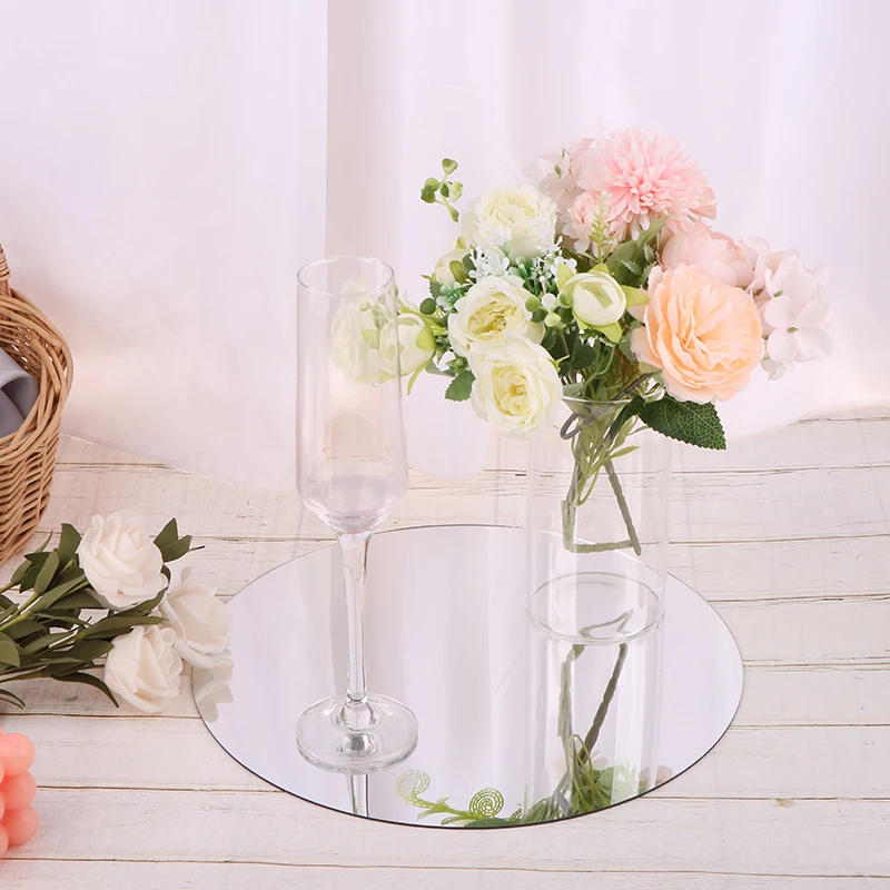 Круглая квадратная зеркальная стеклянная подставка сделай сам акриловая