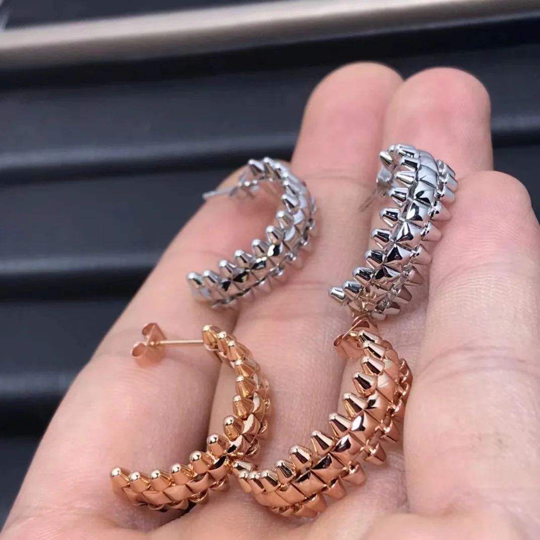 

Женские серьги-гвоздики из серебра 2022 пробы, цвета розового золота