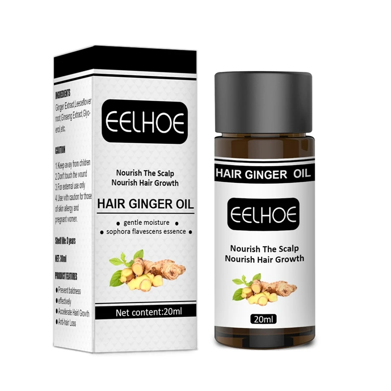 

New Ginger Hair Growth Essential Oil Serum Hair Treatment Fast Grow Repair Dry Frizzy Damaged Hair Anti Lost Beauty Products