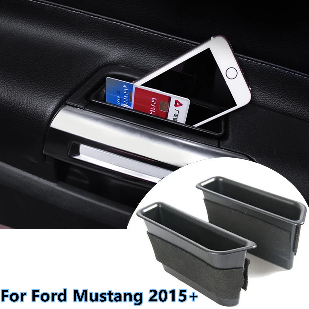 

1 пара боковых дверных ручек, коробка для хранения, органайзер, чехол для Ford Mustang 2015 +, полезные аксессуары для салона автомобиля