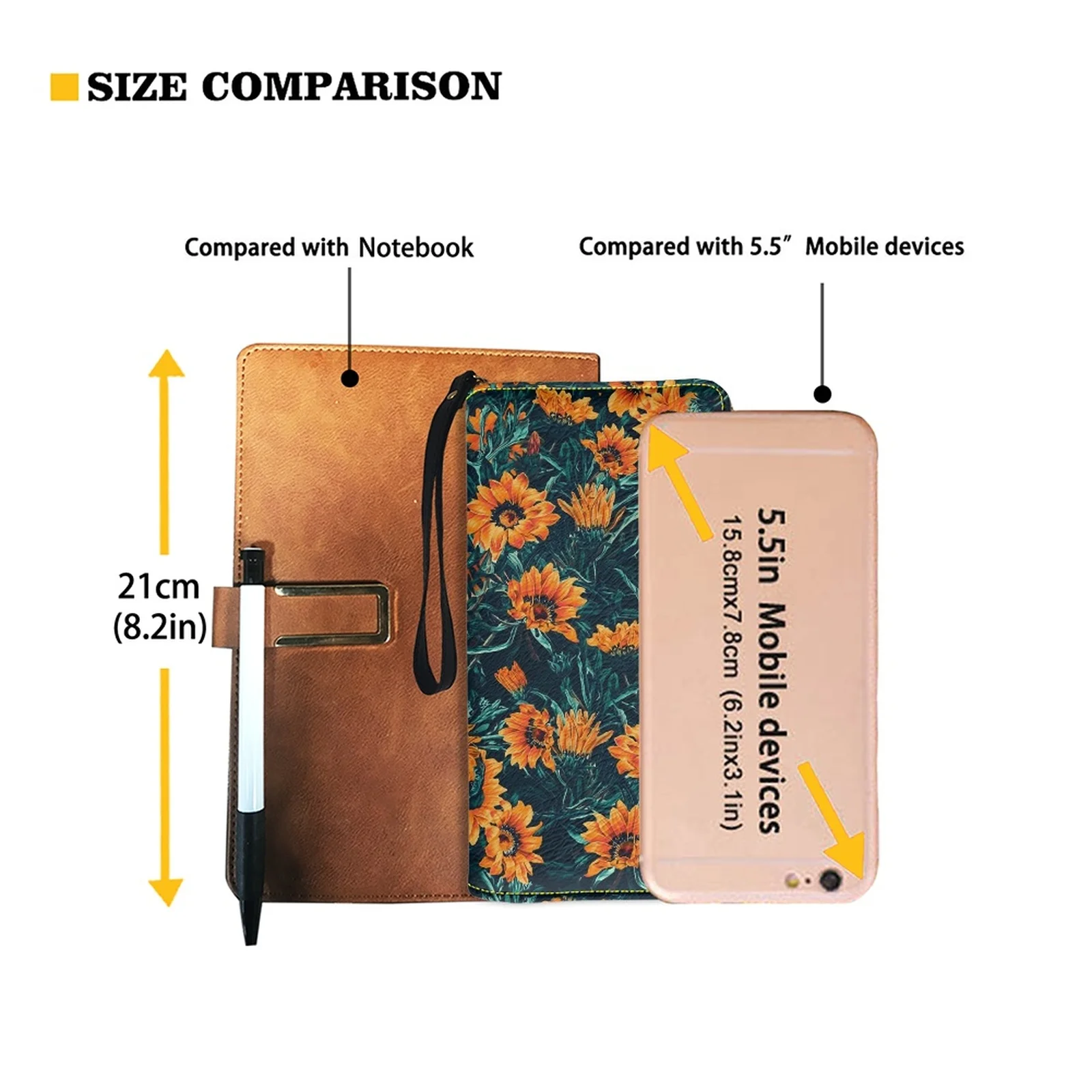 Belidome Sunflower Wristlets Wallet for Womens Leather RFID Blocking Zip Around Card Holder Organizer Travel Cluth Bags Purse