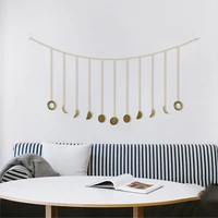 sun moon disc decoration chain gold wall hanging decoration room apartment background wall decoration bedroom bedside decoration