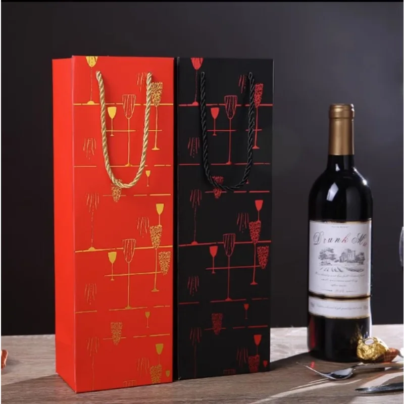

Роскошная Портативная Складная подарочная упаковка для вина, утолщенная прямоугольная позолоченная Подарочная коробка для табака и вина