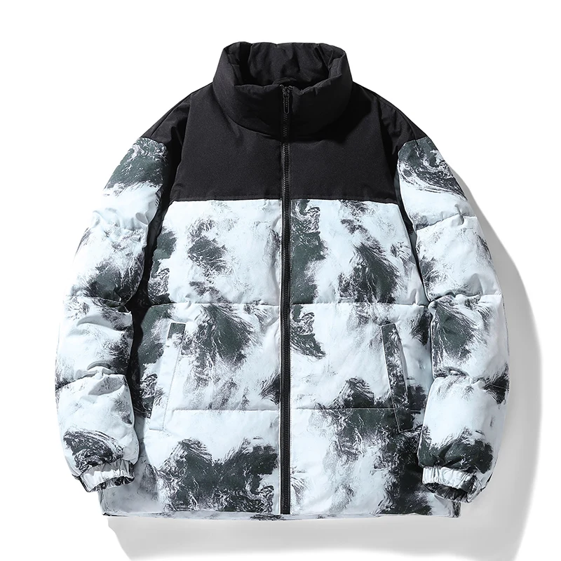 Down jacket winter new white eiderdown check country tide lovers thickened tide brand color stand collar coat