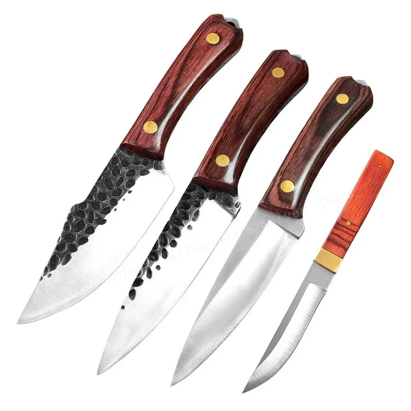 Ручные кованые ножи для обвалки мяса tasaki из нержавеющей стали приготовления пищи