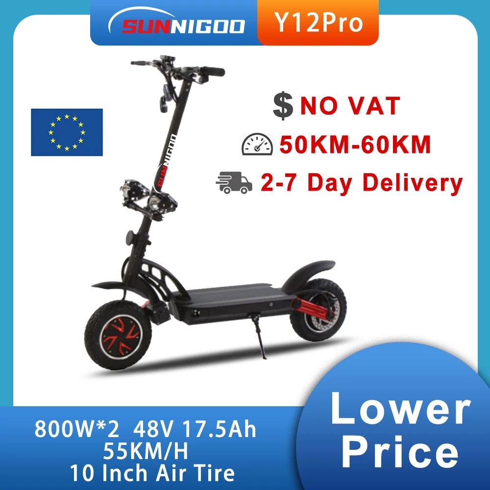 

Folding Electric Adult Scooter with 48V 17.5Ah 1600W Motor 55KM/H eScooter Better Kick Scooters 10inch Off road Electric Scooter