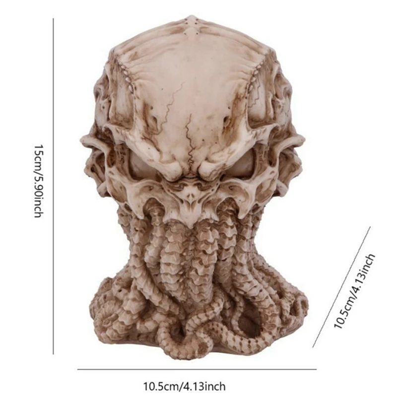 Статуя Cthulhu череп орнамент из смолы осьминог