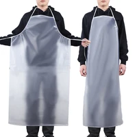 long apron waterproof transparent oil proof soft pvc leather kitchen hotel aquatic butchery cooking chef aprons barber