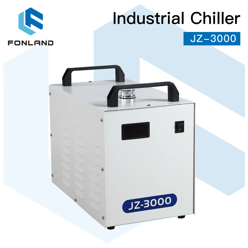 FONLAND JZ-3000 Industrial Water Chiller for CO2 Laser Engraving Cutting Machine Cooling 60-80W Laser Tube DG110V AG220V