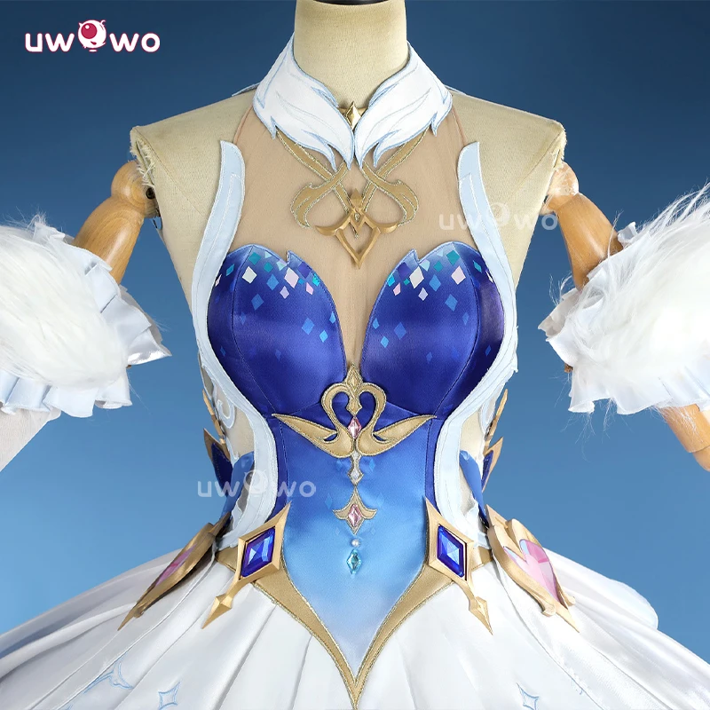 Фото Костюм для косплея UWOWO Odette из коллаборационной серии: Костюм для косплея Одэтте из игры Genshin Impact, балетный костюм, костюм на Хэллоуин №3