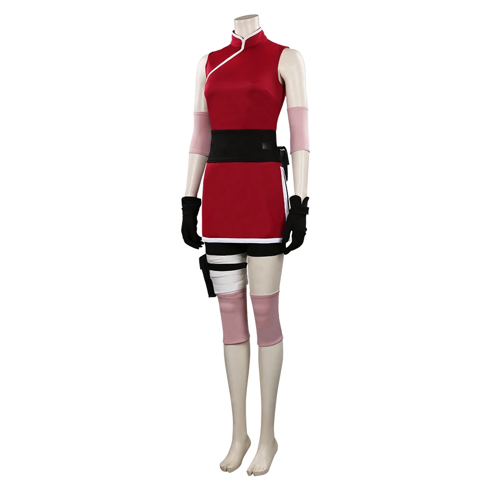

Anime Haruno Sakura Cosplay Costumes Halloween Costumes for Women Suit Wig Role Play Clothing Party Uniform Full Set
