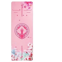 yoga mat natural rubber suede printing ultra thin folding sports portable sweat wicking meditation mat carpet mat