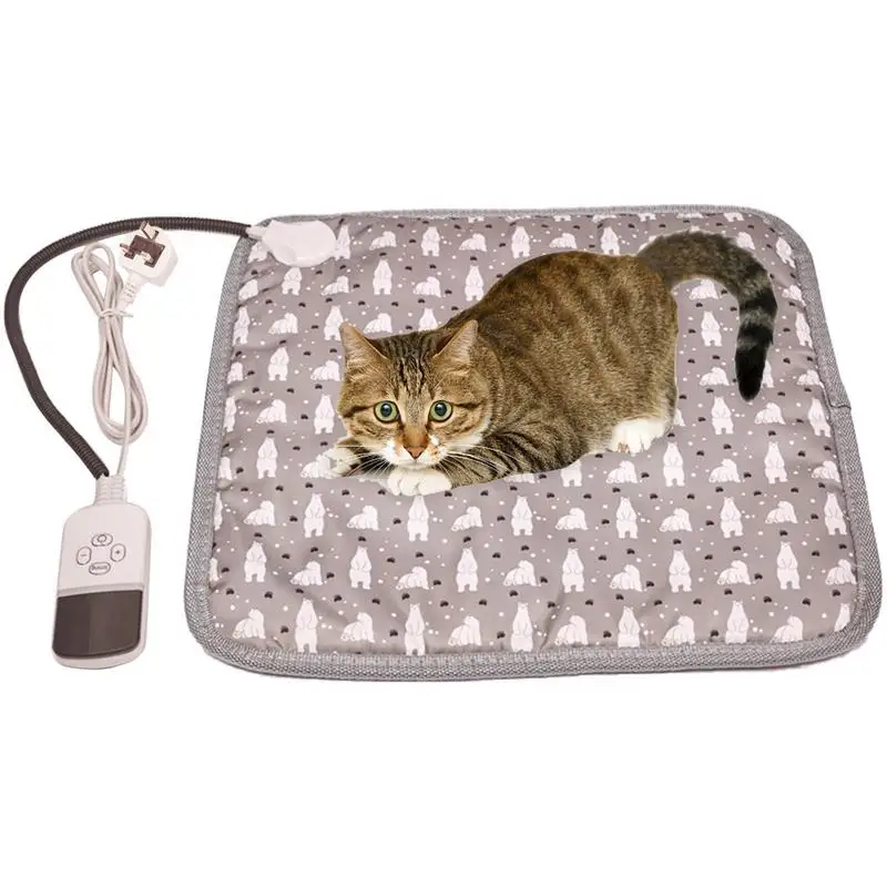 

Коврик для домашних животных с подогревом, водонепроницаемое электрическое одеяло для щенков, коврик для собачьих и кошек, с цифровым таймером