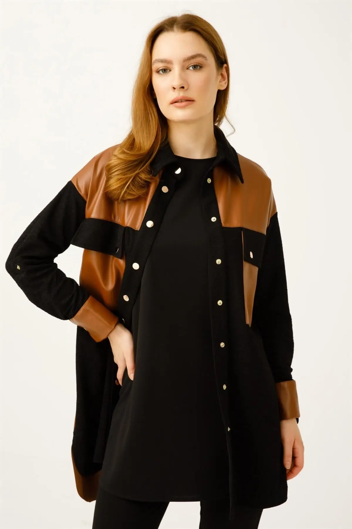 Рисунок 4 - Женское стильное кожаное платье-туника