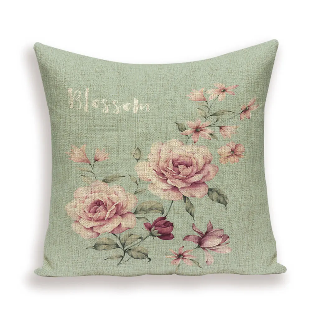 

Наволочка для подушки с растениями, Цветочная подушка, льняные наволочки, Цветочный декор для подушки, дом, автомобиль, диван, наволочка для подушки