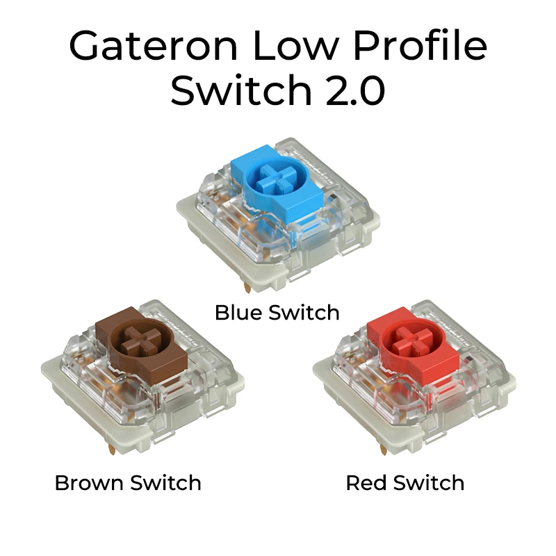 Gateron KS-33 низкопрофильный переключатель 2.0 красный синий коричневый 3 контакта для ультратонкой механической клавиатуры air75 air60 K1 K3 K7