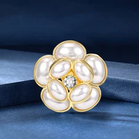 2022 new natural mother shell camellia brooch high end female corsage luxury gift