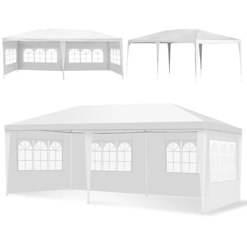 

GIVIMO Party Tent 10'x20', Canopy Outdoor Tents for Wedding, Camping, Events Shelter (White)