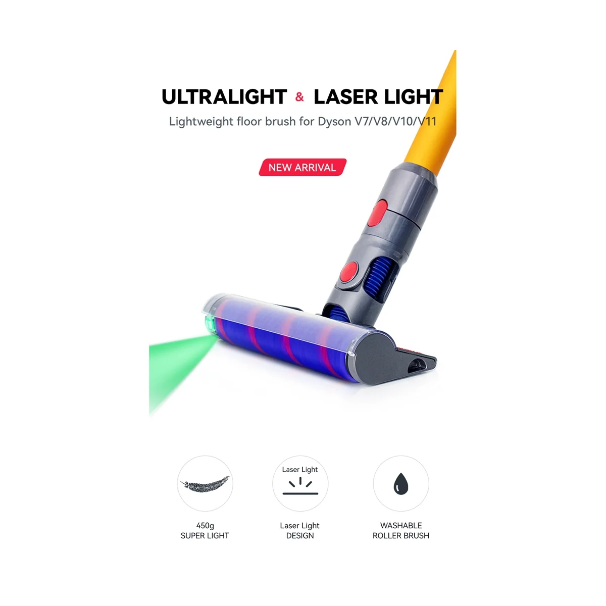 Насадка на швабру для Dyson V10Slim V12 SV18 принадлежности электрической мотки запчасти