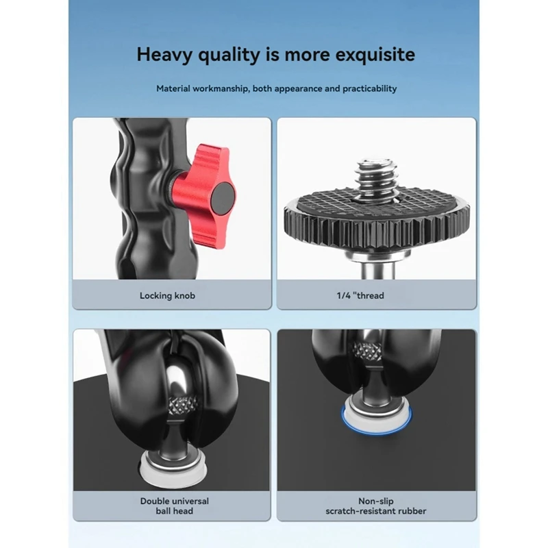 Магнитное крепление для камеры DJI Action 5 Pro с вращающейся двойной шаровой головкой