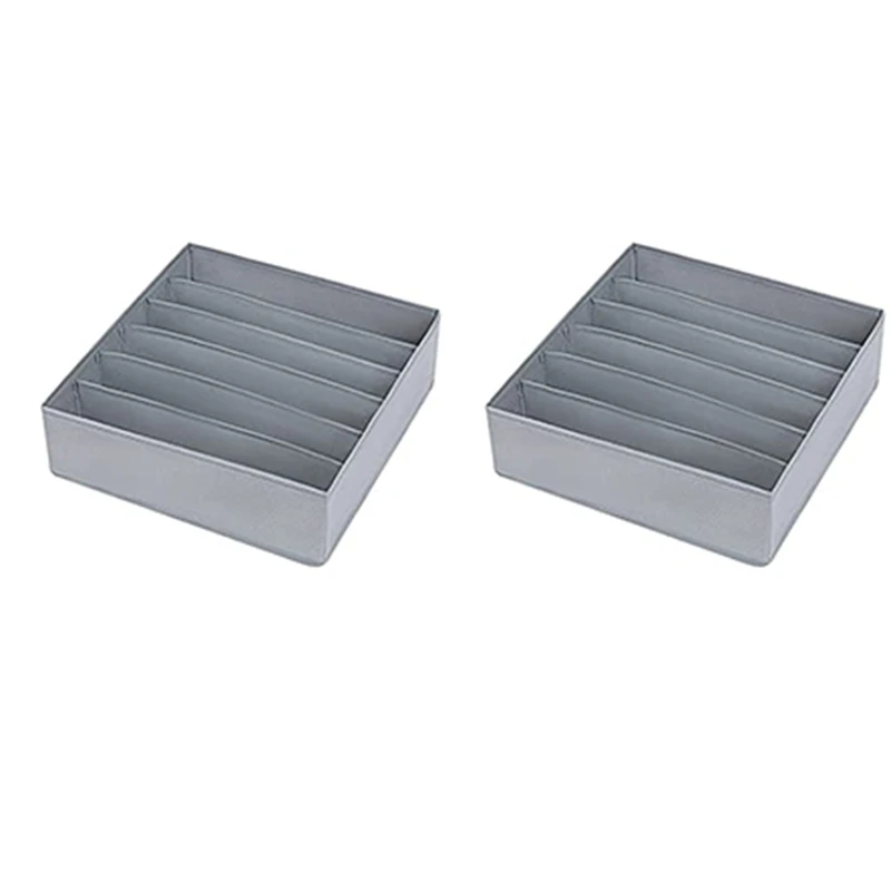 

2 Pieces Of Bra Drawer Storage Bags 6 Cell Underwear Storage Bags Foldable Cubic Locker Storage Box