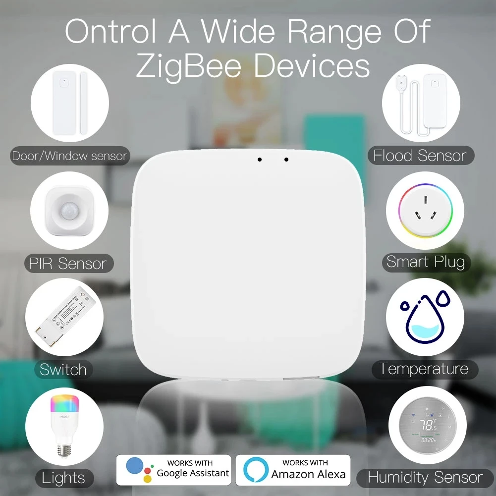 

Умный шлюз Tuya ZigBee, хаб для умного дома, мост, приложение для умного дома, беспроводной пульт дистанционного управления, работает с Alexa Google Home