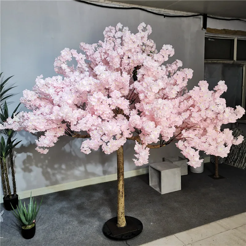 

1.5m Factory Direct Custom Faux Pink Sakure Flower Tree Fake Table Plant Artificial Cherry Blossom Tree for decor