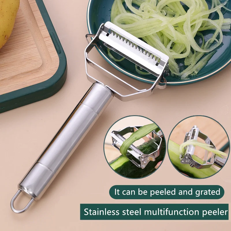 

Stainless Steel Peeler Fruit Vegetable Melon Potato Carrot Cucumber Multifunction Grater Gadget Peeler Slice Home Kitchen Tool