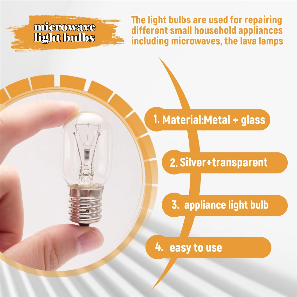 Лампа для микроволновой печи 40 Вт E17 125 В Запасная часть — точно подходит