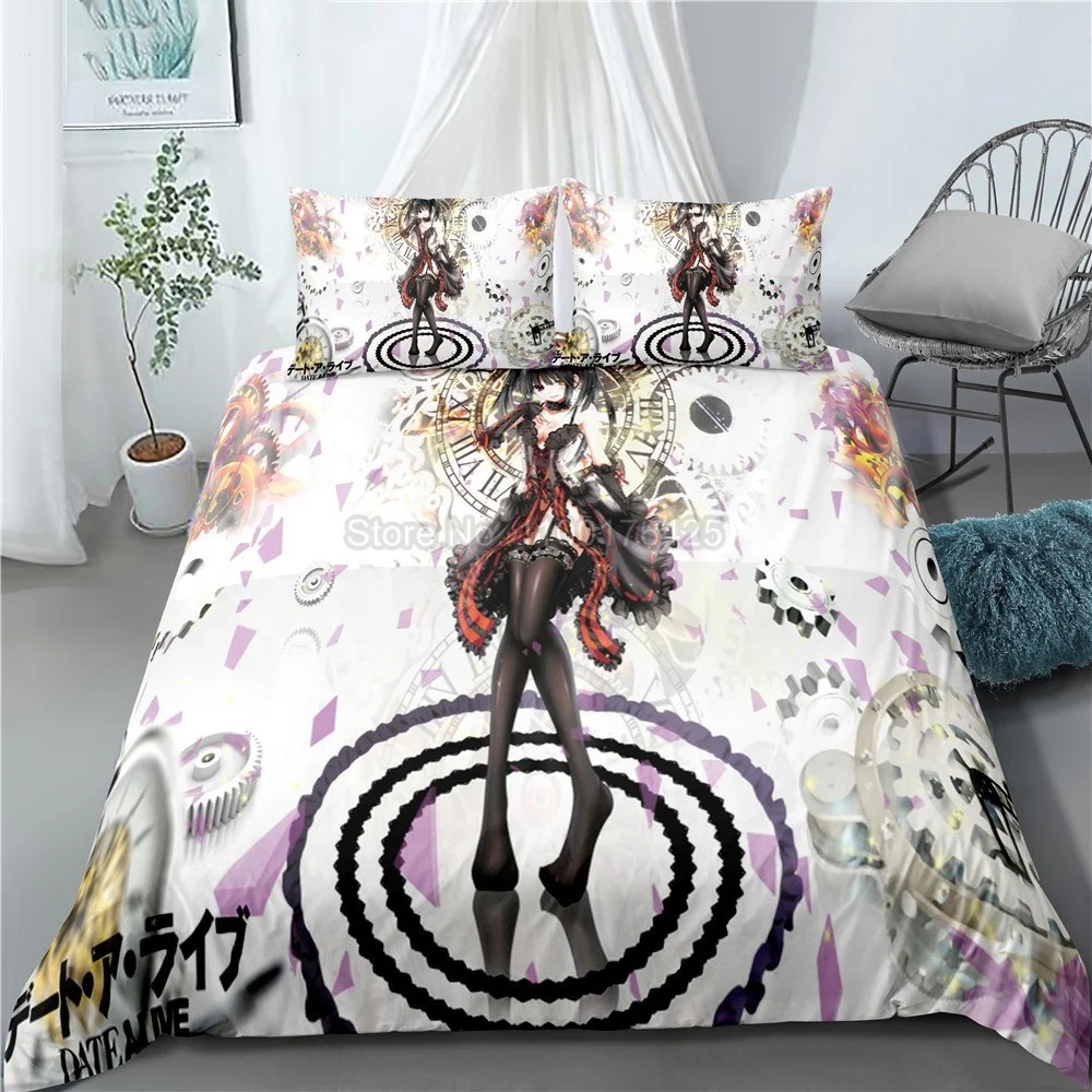 Комплект постельного белья из 3 предметов с изображением свидания и прямого