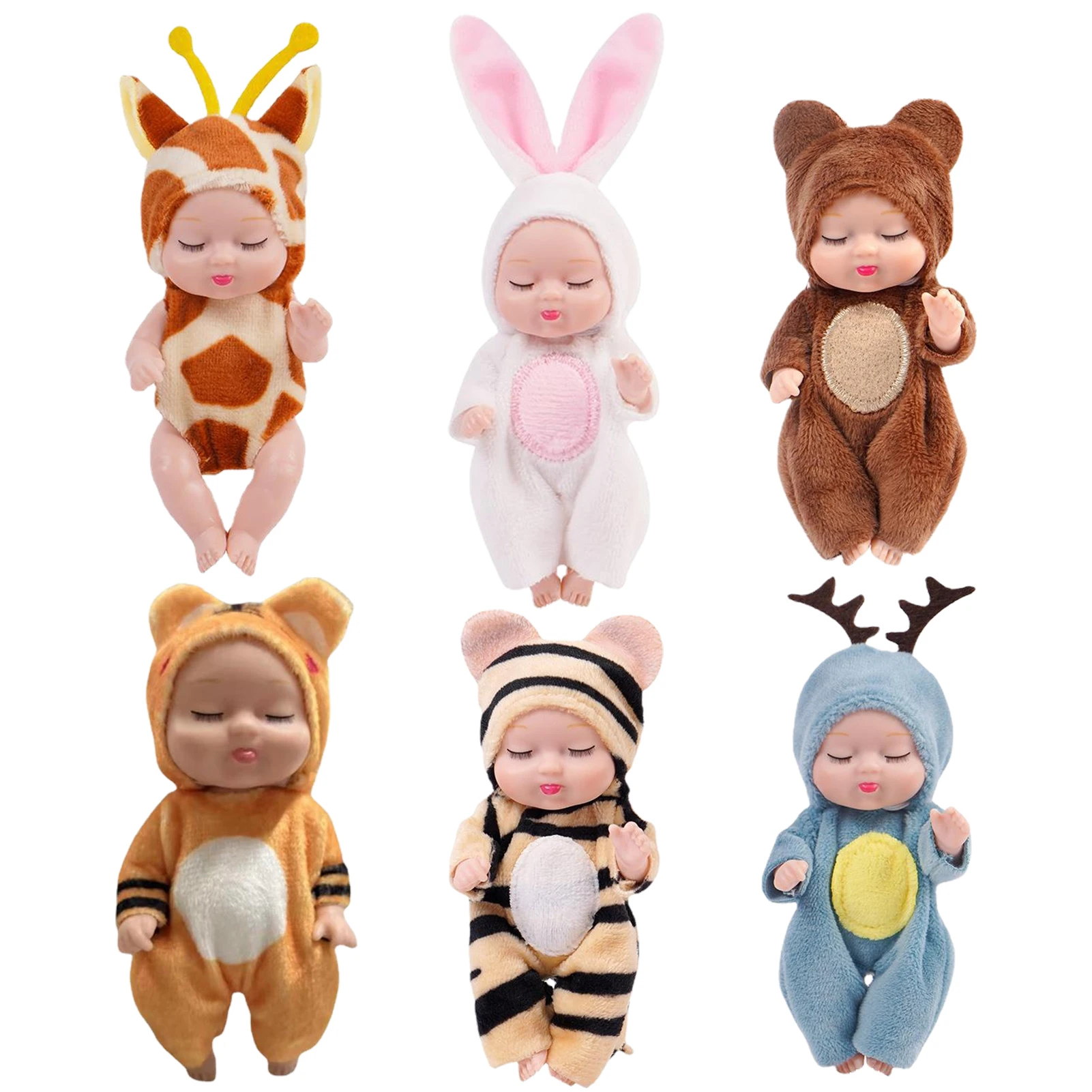 

Спящие детские куклы, кукла для сна для детей, 6 шт./компл. Мягкая кукла для новорожденных 4,33 в реальной жизни, Детская кукла
