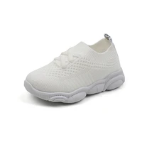 children flying woven shoes 2022 spring girls white shoes lightweight breathable running shoe kids boys shock absorbing sneakers